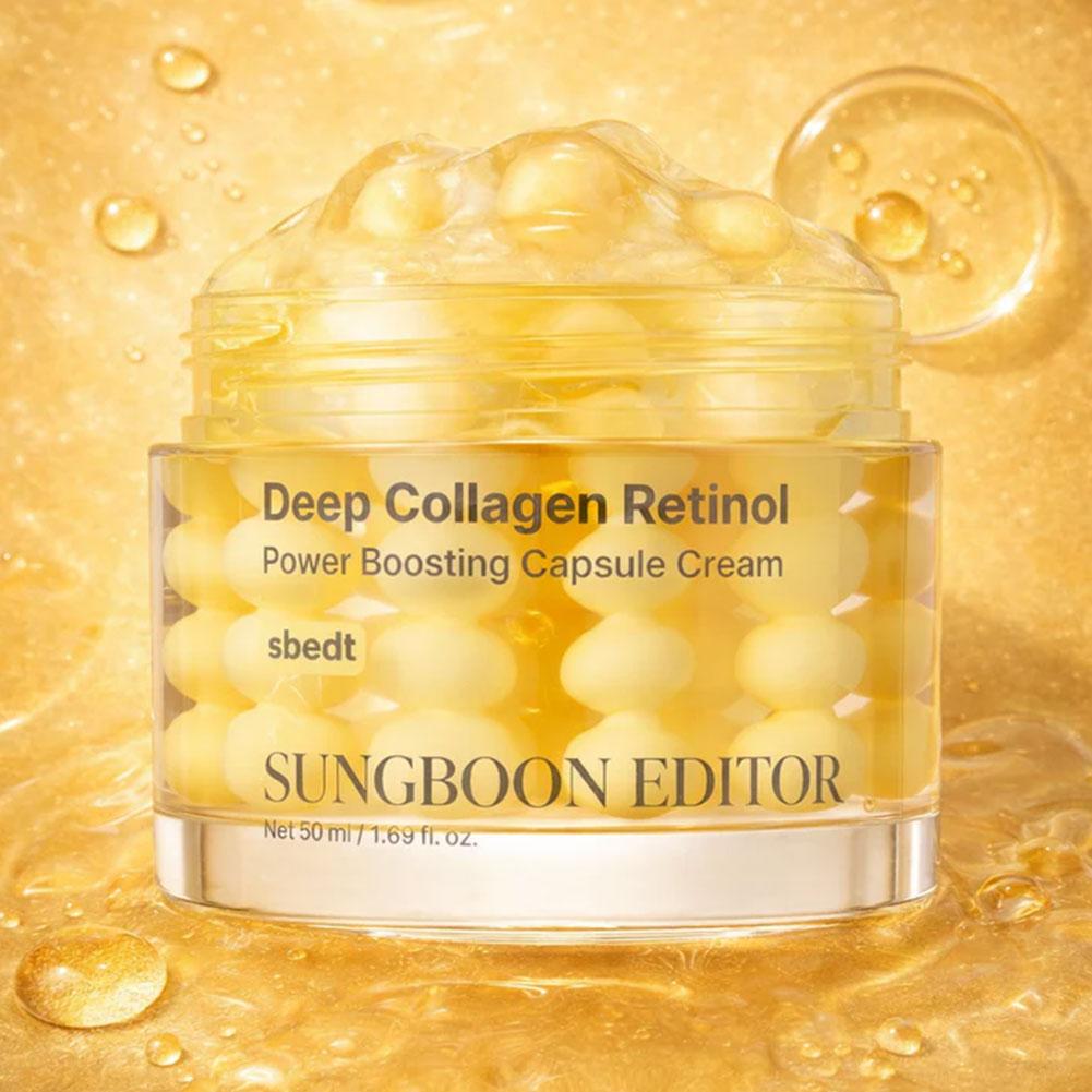 Retinol Cream - sbedt - ディープコラーゲンレチノールパワーブースティングカプセルクリーム 高保湿＆肌修復 肌の弾力性と輝きを改善