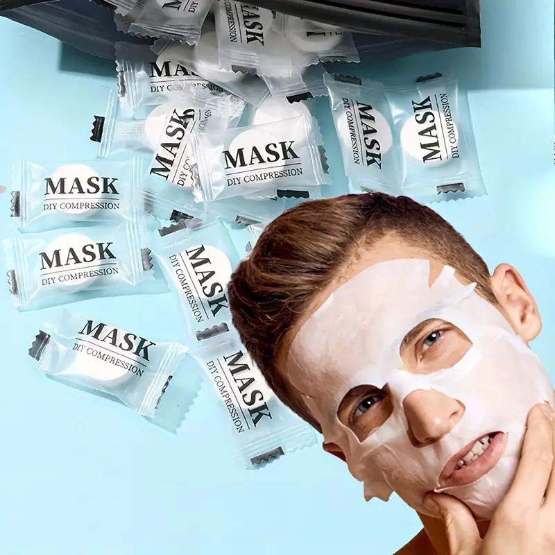 Face Mask Skincare - **100 個使い捨て圧縮フェイシャルマスクポータブル旅行用不織布フェイスマスクスキンケアコットンラップマスク紙**