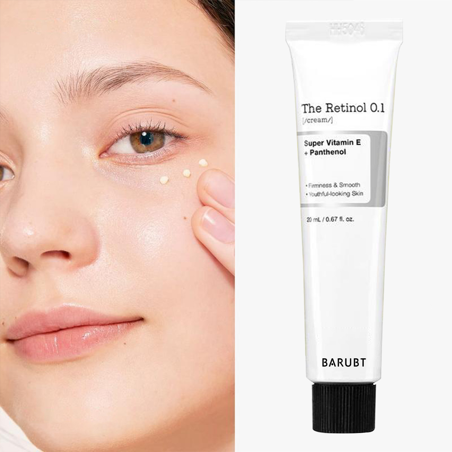 Retinol Cream - レチノール0.1%クリーム、レチノイド配合のアンチエイジング目元＆首元クリーム、肌の引き締め、シワの軽減、肌のハリを高めるクリーム