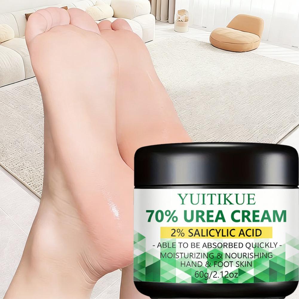 Urea Foot Cream - 60g アンチクラック尿素ハンド＆フットケアクリーム、死んだ皮膚を除去し、角質を柔らかくし、乾燥したひび割れた肌に潤いを与え、素早く吸収されるボディローション