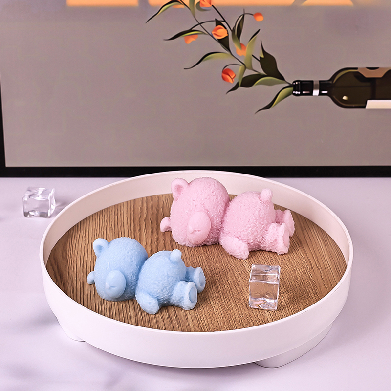 新しい可愛い3D寝ているクマのムースケーキ型、アイスクリーム - Night Cream のレビューと価格