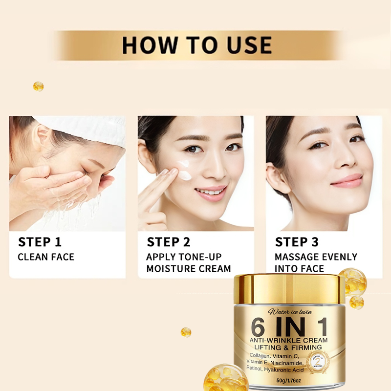 6 in 1 アンチエイジングクリーム。 リフトアップ効果、 - Retinol Cream のレビューと価格