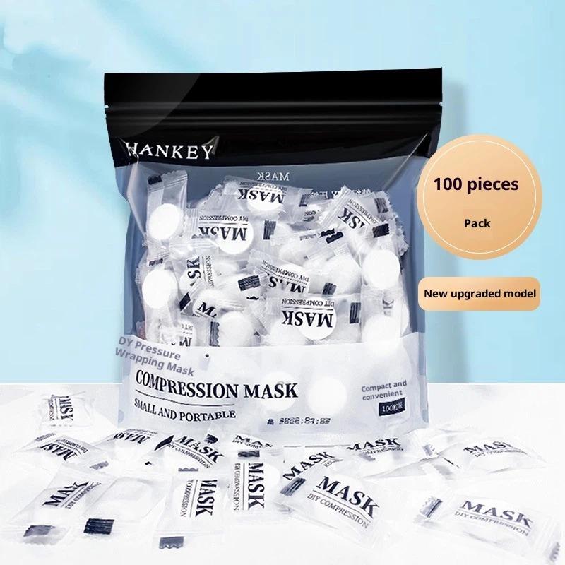 **100 個使い捨て圧縮フェイシャルマスクポータブル旅行用 - Face Mask Skincare のレビューと価格