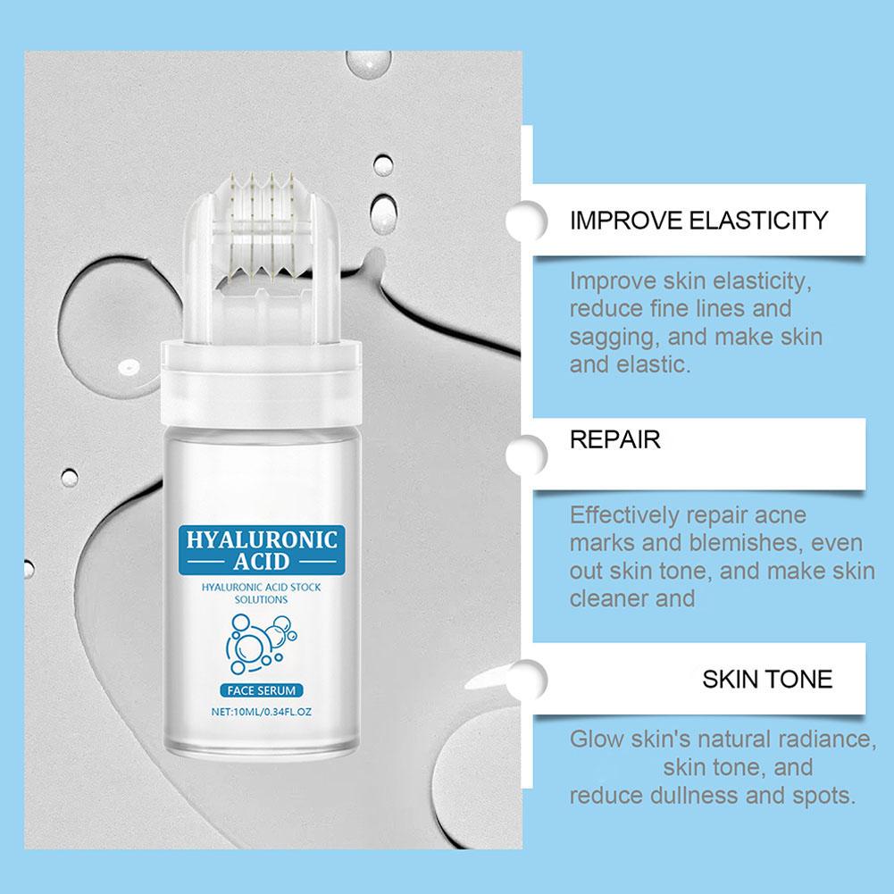 ヒアルロン酸配合のフェイスセラム 10ml。ローラー型アプリ - Face Moisturizer のレビューと価格