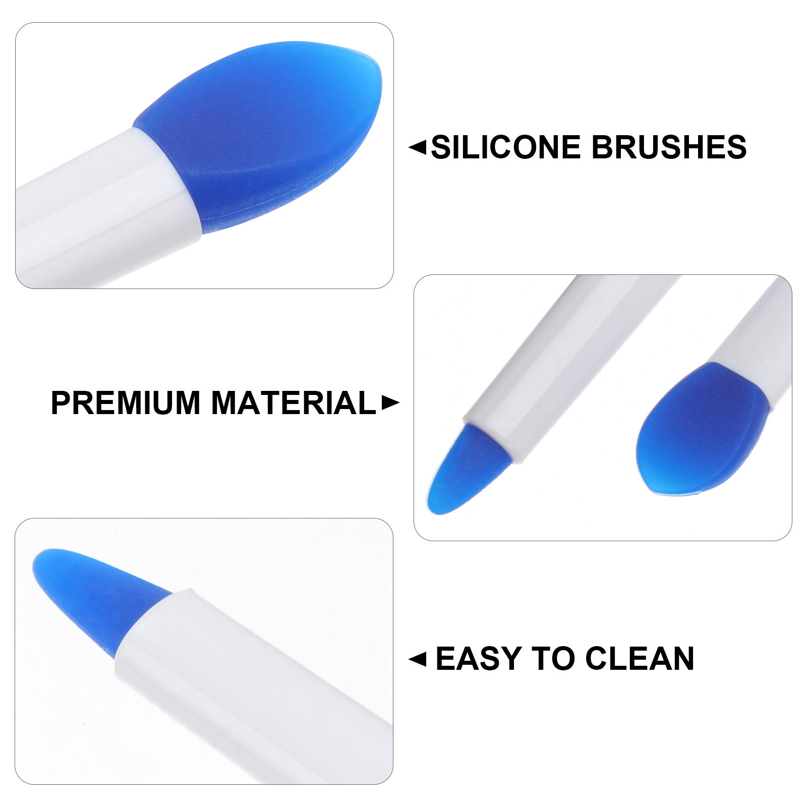 1セットのシリコン製リップブラシセット。グロスやリップバーム - Lip Balm のレビューと価格