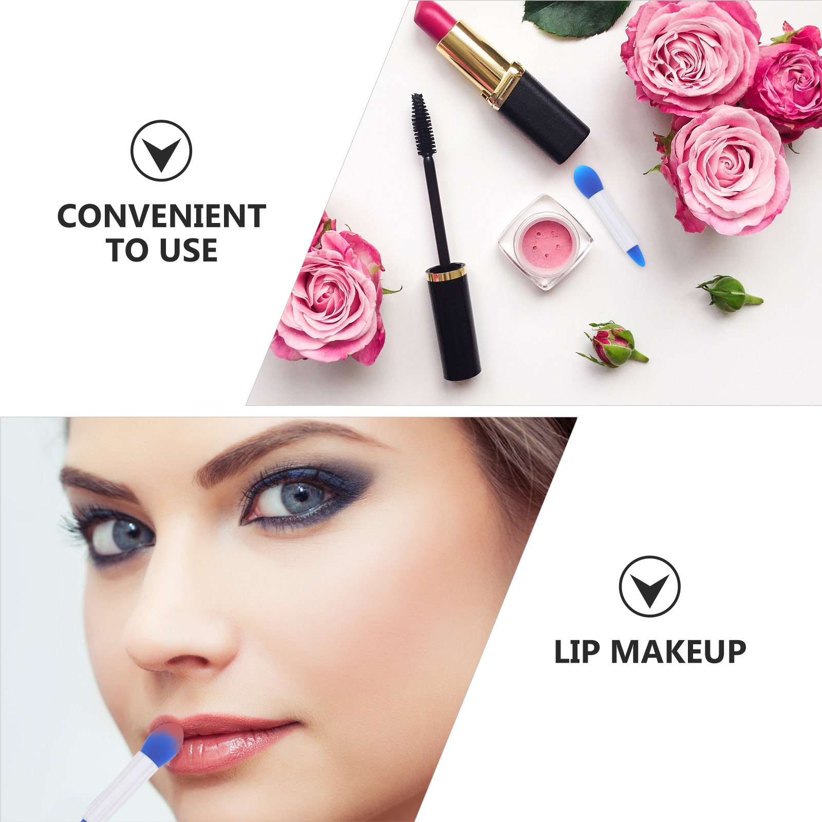 1セットのシリコン製リップブラシセット。グロスやリップバーム - Lip Balm のレビューと価格