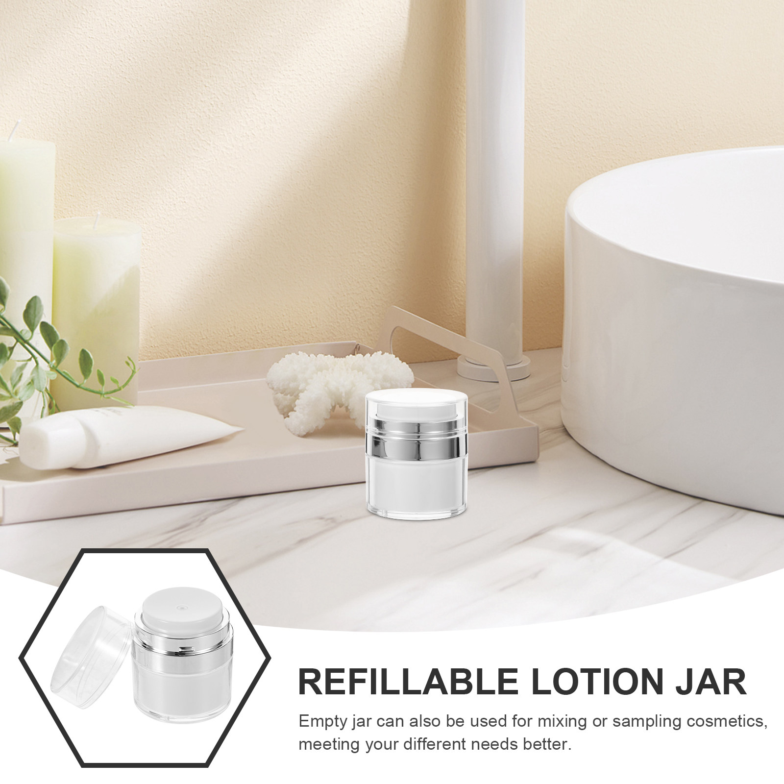 2個入り 15ml 空き瓶 小型クリーム容器 密閉蓋付き 携 - Body Lotion のレビューと価格