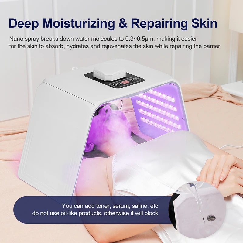 7 色 LED フォトン美容マスク肌保湿ナノスプレーフェイス - Face Mask Skincare のレビューと価格