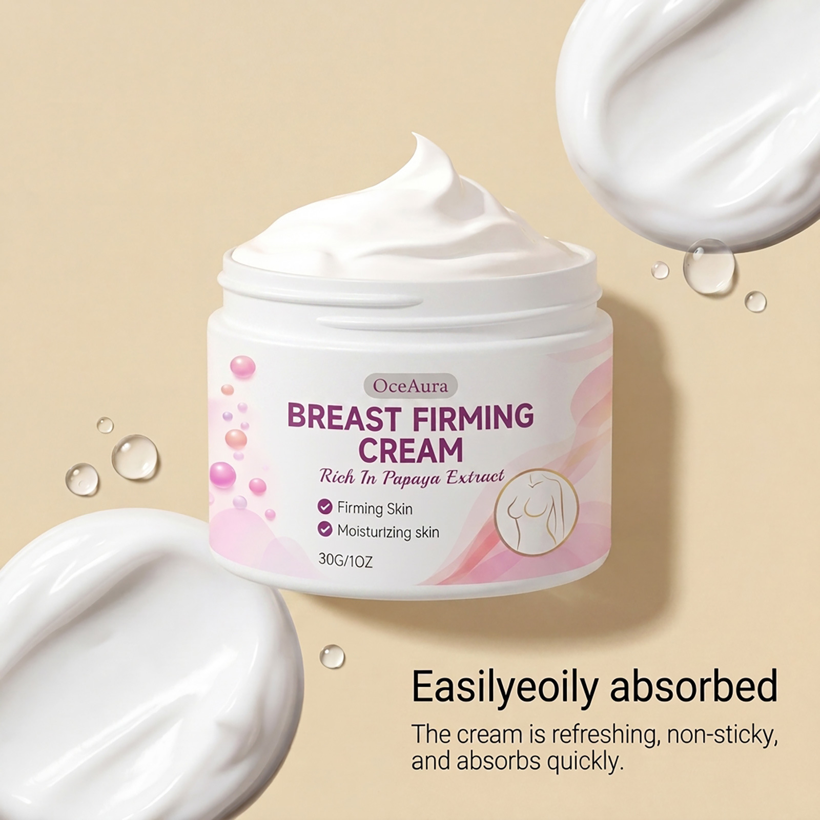 バストプランピングファーミングクリーム女性用毎日の胸部マッサ - Skincare China のレビューと価格