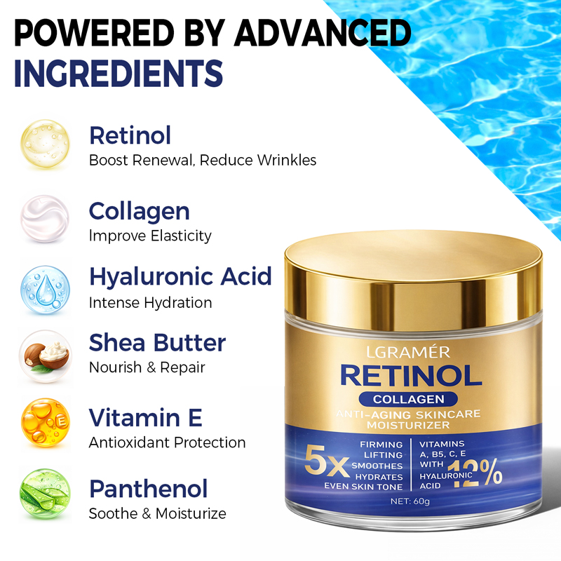 レチノールフェイスクリーム保湿しわ除去剤コラーゲンヒアルロン - Retinol Cream のレビューと価格