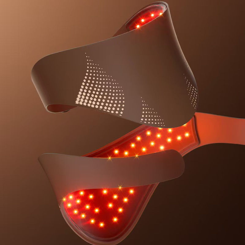 高品質ソフトシリコン3C LEDフェイスネックマスクライトセ - Face Mask Skincare のレビューと価格