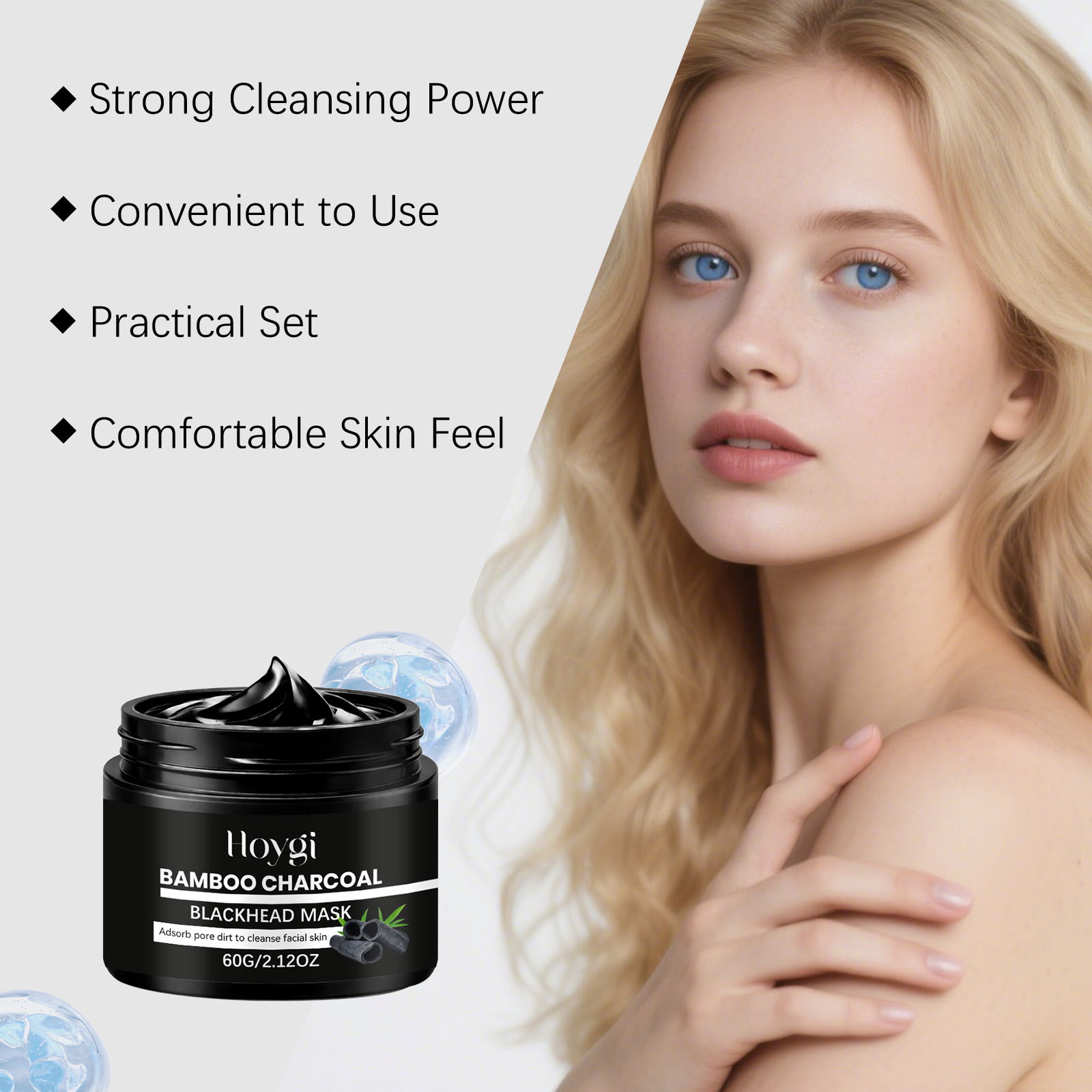 竹炭ブラックヘッドマスクピールオフ毛穴クレンジングノーズマス - Face Mask Skincare のレビューと価格