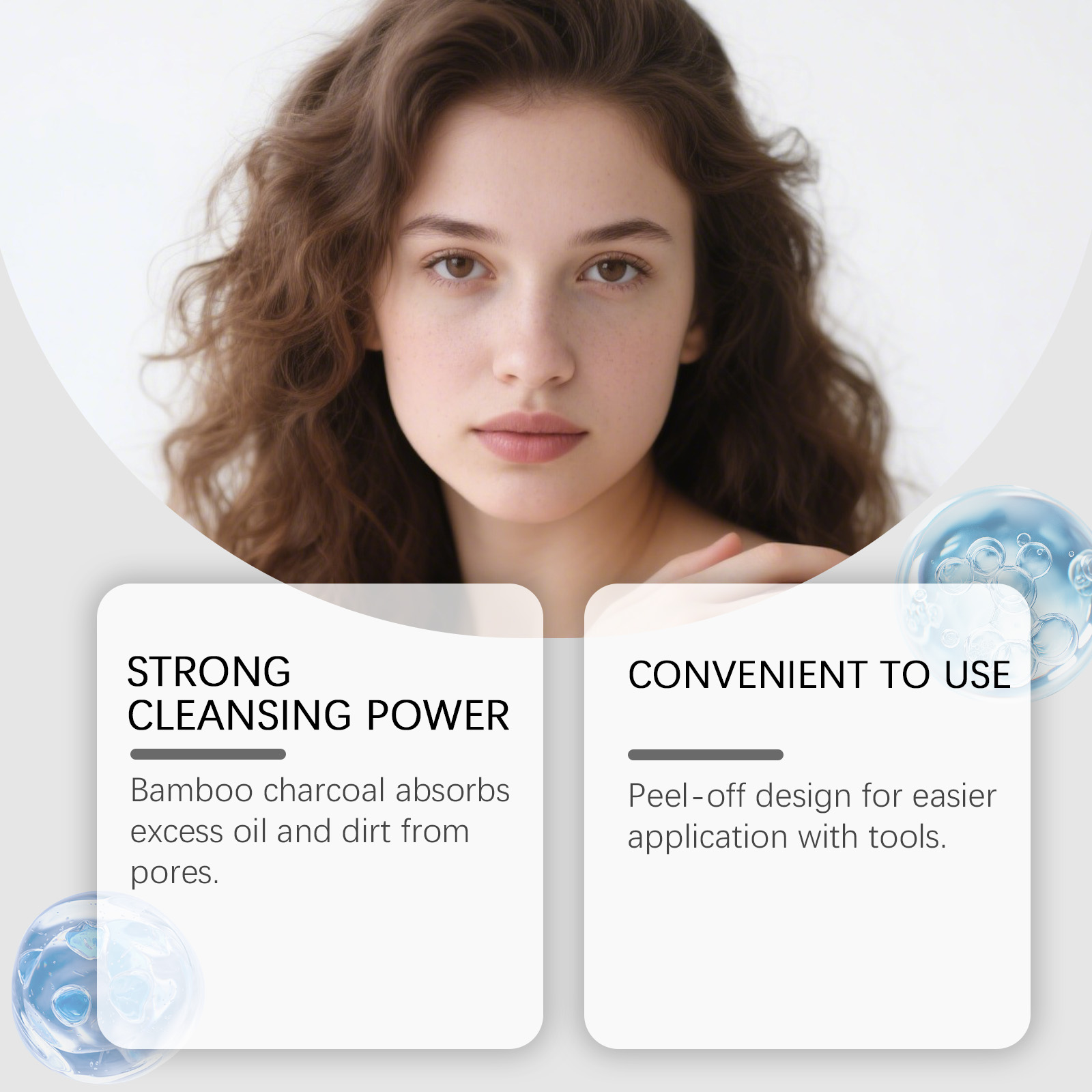 竹炭ブラックヘッドマスクピールオフ毛穴クレンジングノーズマス - Face Mask Skincare のレビューと価格