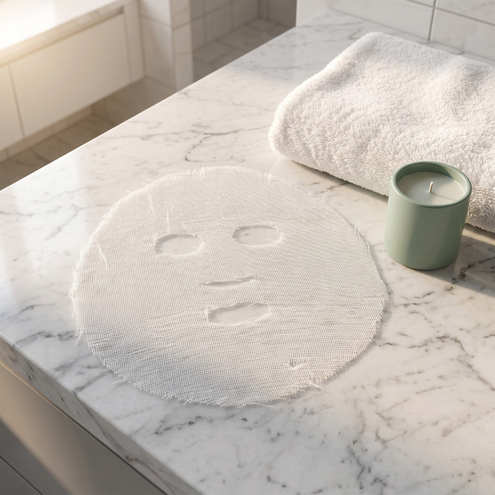 美容師用フェイスコットンパッド100枚入り。ガーゼ製で、顔に - Face Mask Skincare のレビューと価格